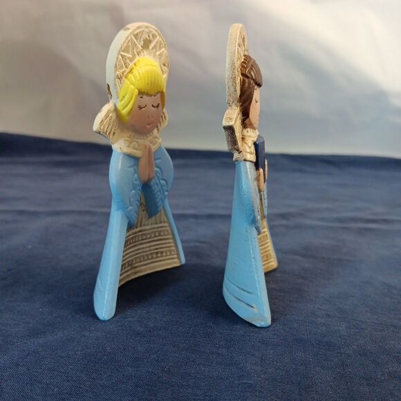 Ceramic Singing Angels Christmas Ornaments Vintage Hand Painted Replacements - Picture 7 of 13